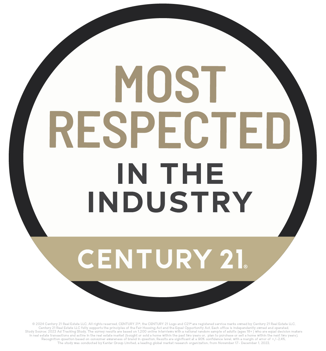 C21 Kantar Assets Badge The Most Respected in the Industry Century 21 Beutler & Associates